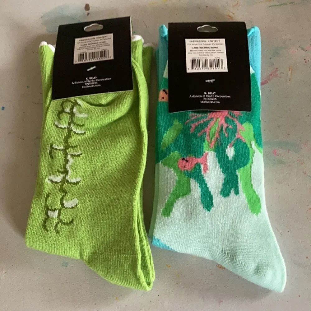K. Bell Socks Mermaid pair only - Picture 2 of 4